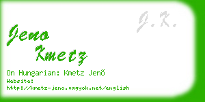 jeno kmetz business card